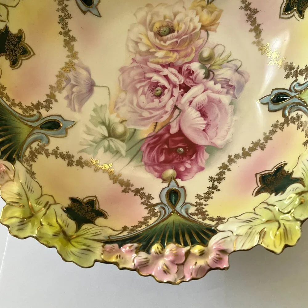 Rare antique R.S. Prussian porcelain serving bowl - Picture 5 of 10